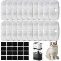 Sonstiges Katzenbrunnen Filter Ersatzfilter 40 Stück (20 Kartuschen, 20 Schwämme) für PLWF105/PLWF115/PLWF005