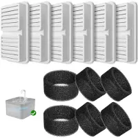Sonstiges Filter und Schaumstofffilter für Katzenbrunnen, 6 Stück Filter + 6 Stück Schaumstofffilter