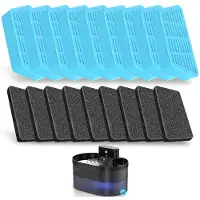 Sonstiges Ersatzfilter für Katzentrinkbrunnen 9er-Pack | Aktivkohle, Ionenaustauschharz, Vliesstoff