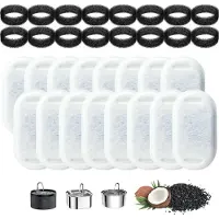 Sonstiges Katzenbrunnen Filter Ersatzfilter 32 Stück | 16x Kohlefilter, 16x Schaumfilter | für 3.2L/2L Trinkbrunnen