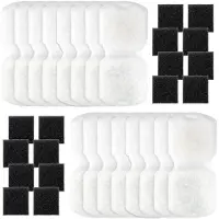 Sonstiges 32er-Pack Haustier-Wasserbrunnenfilter mit 16 Kohle- und 16 Schaumfiltern für Katzenbrunnen