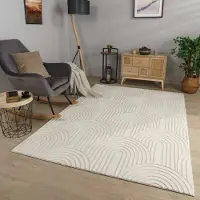 TT Home FLACHWEBETEPPICH Boho Creme 200 x 280 cm
