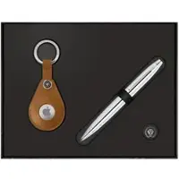 Cross jeans CROSS Geschenkset »Kugelschreiber Calais inkl. Leder-Schlüsselanhänger für Smart Track braun