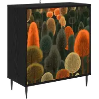 vidaXL Sideboard ZAANDAM Schwarz Eichen-Optik 69 x 33 x 76 cm