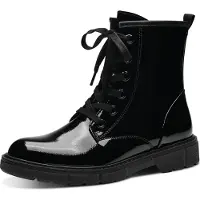 Marco Tozzi Damen Stiefeletten zum Schnüren, Schwarz (BLACK PATENT), 37 EU