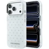 Karl Lagerfeld IML Strass Allover Magsafe Hülle für iPhone 18 Pro Weiss