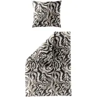 TRAUMSCHLAF Biber Bettwäsche Glacies grafit 140x200 cm + 70x90 cm