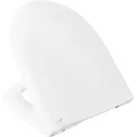 LUVETT WC-Sitz D100 Weiß D-Form mit Absenkautomatik u.a. passend für Geberit/ Kerama...