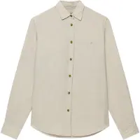 Superdry für Damen. W4010587A Premium Slim Hemd beige (S), Lässig, Leinen, Langarm