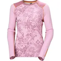 Helly Hansen Women’s Lifa Merino Midweight Graphic Long-sleeve Crew Base Layer cherry blossom new nordic (052) S