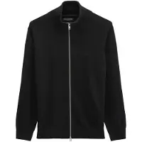 Marc O'Polo Herren Strickjacke mit Stehkragen - Knit Cardigan, Regular Fit, Baumwoll-Schurwoll-Mix Schwarz / 3XL