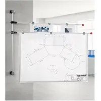 MAUL Planhalter Wand, lichtgrau