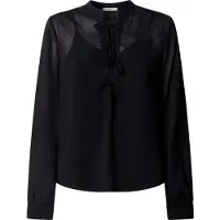 Pepe Jeans für Damen. PL3051559 Bluse Julianna schwarz (S), Lässig, Viskose, Langarm
