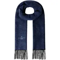 Hackett London für Herren. HM0400109 Schal Twill Wool Cash marineblau (OSFA), Lässig, Wolle, Klassisch
