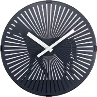 Nextime Walking Horse, Wand, Analoge Uhr, Rund, Grau, 30 cm