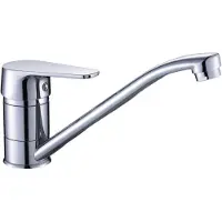 Aquanello Küchenarmatur niedrig Einhebel verchromt Casa CR-1203-CS