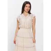 Neo Noir Damen Tops & T-Shirts Jayla S Voile Top - Creme - Größe 42