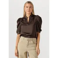 Neo Noir Damen Blusen Roella Heavy Sateen Blouse - Bruin - Größe 40