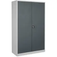 Stier Universalschrank mit 4 Fachböden 1950x 120 x 50 mm, Hellgrau, Anthrazitgrau