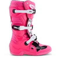 Alpinestars Tech 7S Jugend-Stiefel Pink Fluo Black White