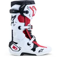 Alpinestars Tech 10 Stiefel White Black Bright Red