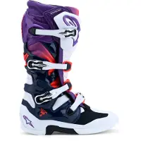 Alpinestars Tech 7 Stiefel Purple White Dk Blue Red Fluo