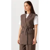 Y.A.S. Damen Blazers Yasshimma Waistcoat - Bruin - Größe 38