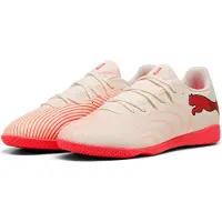 Puma Fußballschuh "FUTURE 9 PLAY IT", Gr. 47, Textil, pink (sugarot almond, weiß, ultra rot, schwarz), Synthetik, Schuhe Fußballschuh, für Halle und Straße