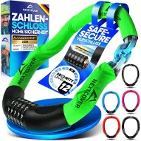 Nextcover Fahrradschloss mit Zahlencode - Das Original - [SAFESECURE] hohe Sicherheit I Schloss mit 5- stelliger Zahlencode, Zahlenschloss Fahrrad