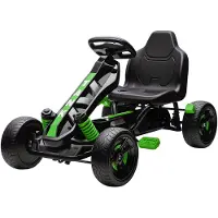 AIYAPLAY Gokart Tretauto mit Handbremse, Automatisches Kupplungssystem