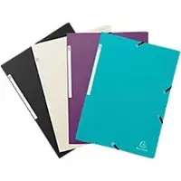Exacompta Titane Dreiflügelmappe 320 x 240 mm PP (Polypropylen) 24 (B) x 32 (T) x 0,2 (H) cm Gemischt 4 Stück