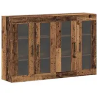Helloshop26 - Set aus 2 modernen funktionalen Wandschränken 69,5 x 34 x 90 cm aus Holzwerkstoff Antik-Holzoptik 02_0056058