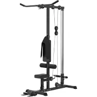 SPORTNOW Kraftstation für Zuhause multifunktionale Fitnessstation Schwarz