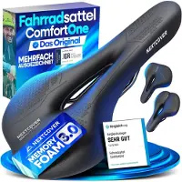 Nextcover Fahrradsattel - Das Original - mit Memory-Foam 3.0 I maximaler Fahrkomfort I ergonomischer Fahrrad Sattel für Damen & Herren