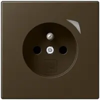 JUNG BTME1521FSAT-L HOME Steckdose, französisch/belgisches System, 16 A 250 V ~, mit Funktionsanzeige, Safety Plus, Serie LS, Messing antik