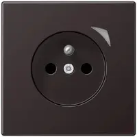 JUNG BTAL1521FSED-L HOME Steckdose Energy, französisch/belgisches System, 16 A 250 V ~, mit Funktionsanzeige, Safety Plus, Serie LS, dark