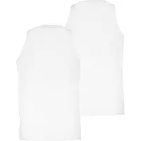 Puma Unterhemd "Unterhemd Tank Top 2P 2er Pack", Herren, Gr. M, N-Gr, weiß, Obermaterial: 100% Baumwolle CO., Unterhemden Unterhemd