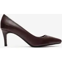 Forever & Always Clyde Leder Stiletto Spitzer Zehn Pumps