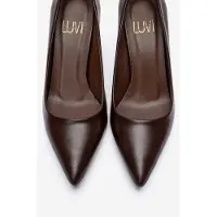 Forever & Always Clyde Leder Stiletto Spitzer Zehn Pumps