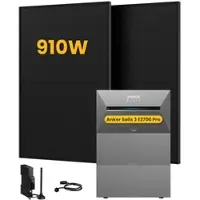 Anker SOLIX Solarbank 3 E2700 Pro, mit 2 x 455W Bifaziale Solarmodule, by Powerness - 8.1kWh / 1 x Smart Meter / Standardversand