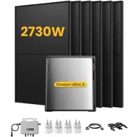EcoFlow Stream Ultra X, Solaranlage mit Speicher, mit 6 x 455W Bifazialen Solarmodulen, by Powerness - Stream Ultra X | 3840Wh / 4 x Smart Plug / Powerness Express (Lieferzeit: 5-14 Werktage)