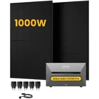 Anker SOLIX Solarbank 3 E2700 Pro, mit 2 x 500W Bifaziale Solarmodule, by Powerness - 2.7kWh / 5 x Smart Plug / Standardversand