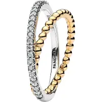 Pandora 164827C01 Damen-Ring Zweifarbig Crossover Kugeln & Pavé