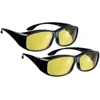 Pearl 2er-Set Überzieh-Nachtsichtbrillen "Night Vision" für Brillenträger