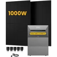 Anker SOLIX Solarbank 3 E2700 Pro, mit 2 x 500W Bifaziale Solarmodule, by Powerness - 8.1kWh / 5 x Smart Plug / Standardversand