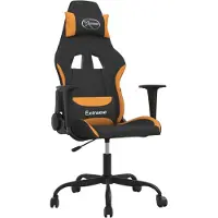 vidaXL Gaming-Stuhl Schwarz und Orange Stoff