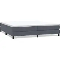 vidaXL Boxspringbett ohne Matratze Dunkelgrau 200x220 cm Samt