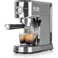 BEEM 02032, Espressomaschine, 1 l, Gemahlener Kaffee, 1450 W, Silber
