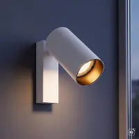 Licht-Erlebnisse Spot Lampe Metall verstellbar in Weiß Gold GU10 Modern Strahler