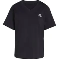 Adidas T-Shirt SPORTSWEAR "SUMMER SLIDE GRAPHIC MIT V-AUSSCHNITT", Damen, Gr. M, schwarz, Obermaterial: 100% Baumwolle, Shirts T-Shirt